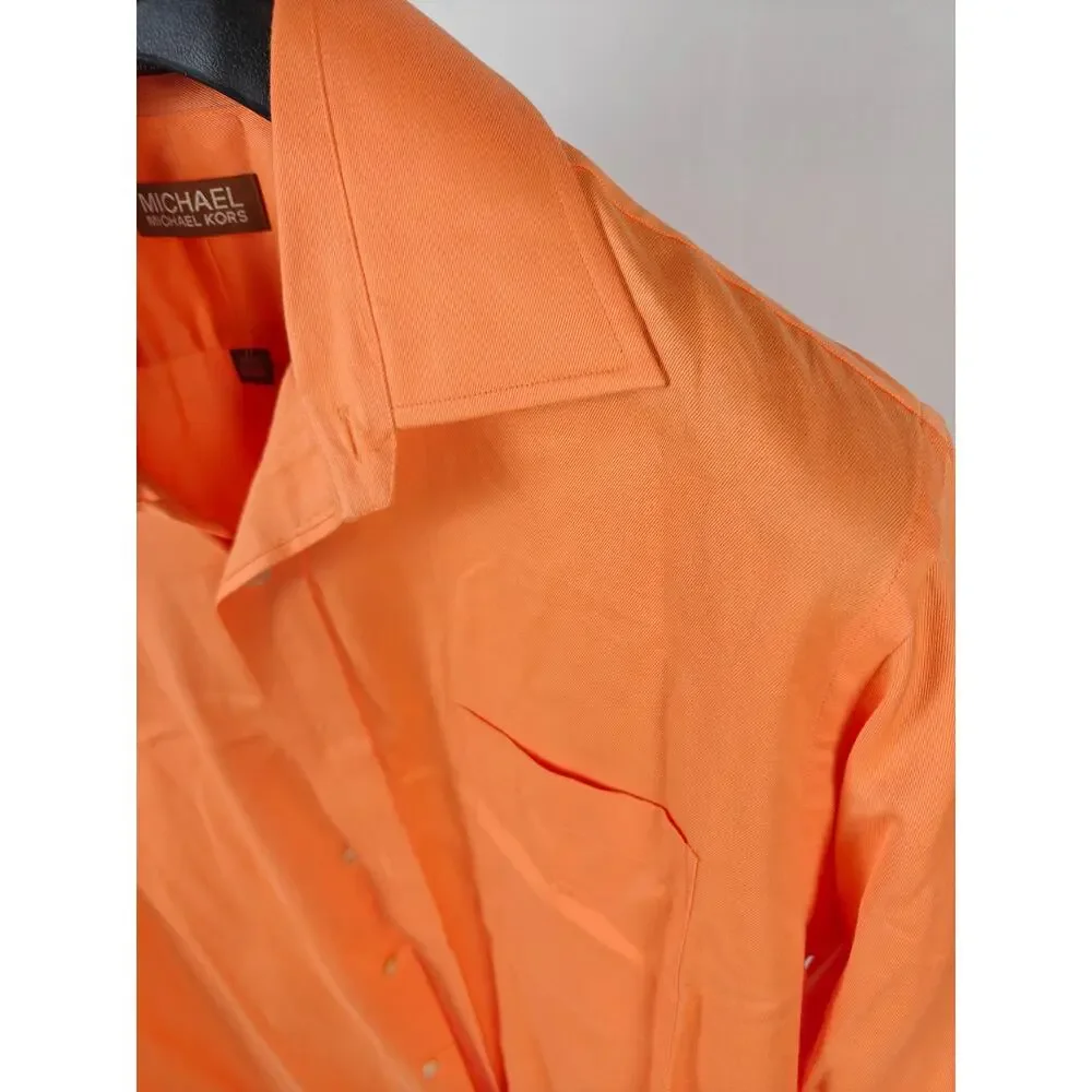 Men’s Michael Kors Dress Shirt Orange XL 17 34/35